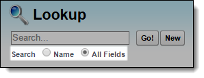 Screenshot highlighting the two Search options under the Lookup search field