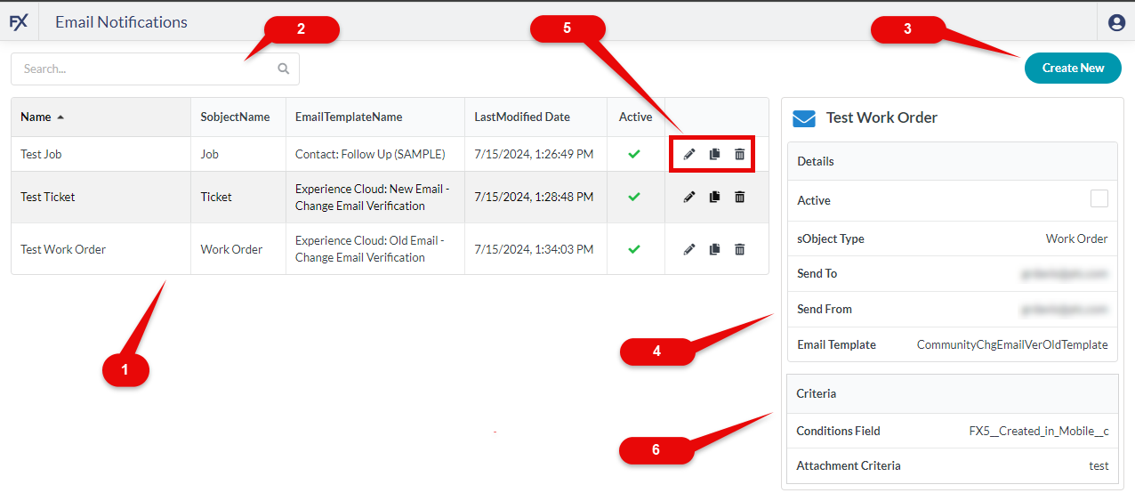 Email Configuration Admin Tool Main Interface