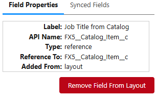 Field Properties tab