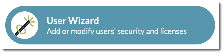 Screenshot of the Admin Portal Dashboard User Wizard button