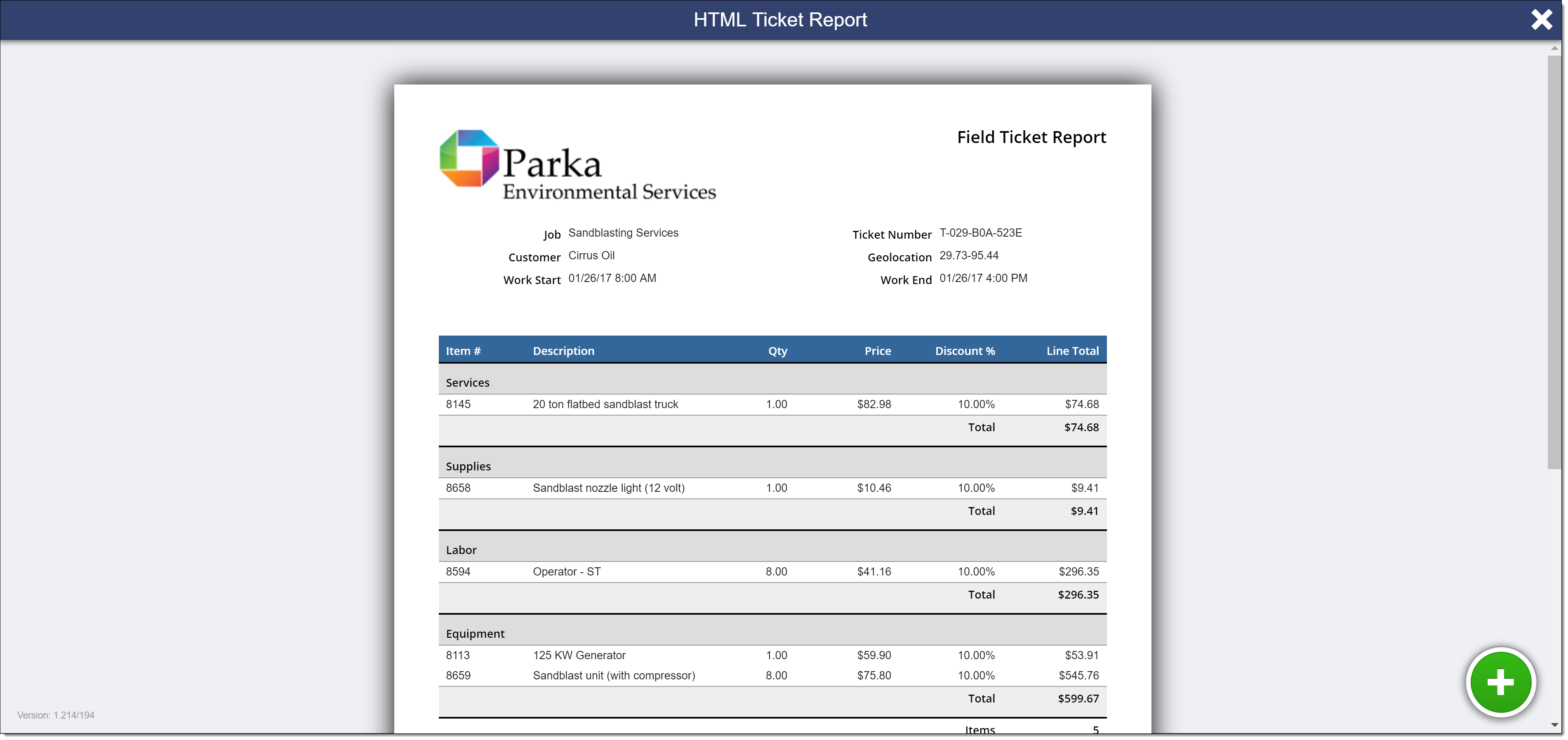 Example of an HYML report preview