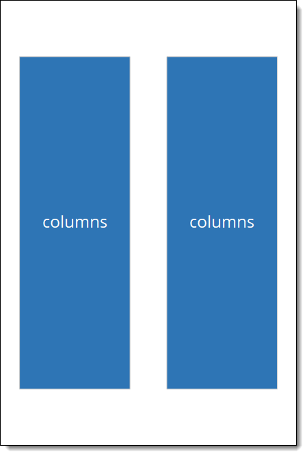 Example of columns on a page