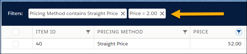 Pricing Method and Pricing two active filters confirmation method