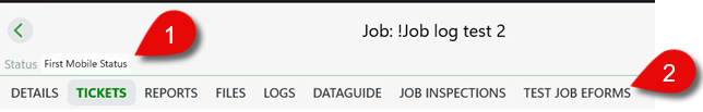 Job Status & Job Tabs
