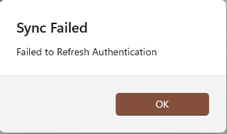 Refresh Auth Error