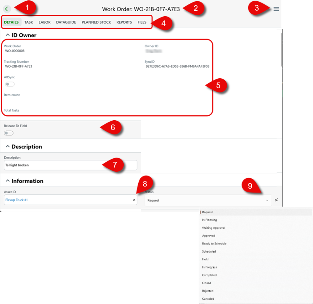 Work Order Details