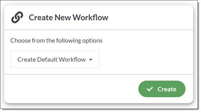 Example of the Create New Workflow dialog