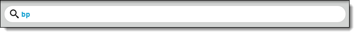 Screenshot of FX Mobile search field with "bp" entered