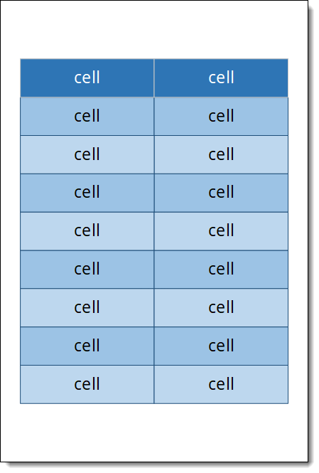 example of a cell on a page