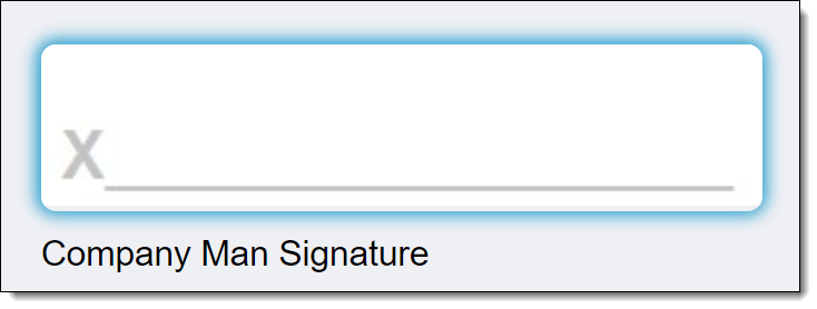 Example of a signature line