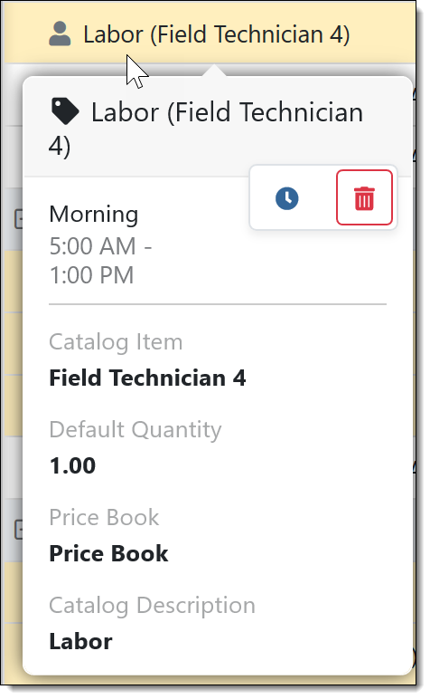 Calendar planning for a role